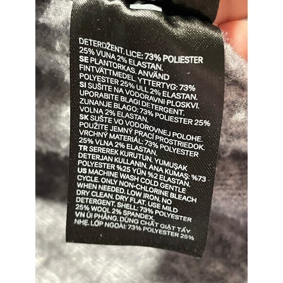 H&M Womens Sz Small Crew Neck Long Sleeve Ribbed Pullover Oversized Sweater Gray - Picture 9 of 12